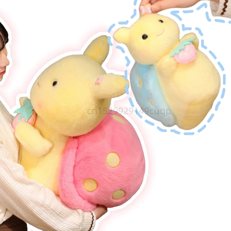 Kawaii Клубничный Улитка Плюшевая Кукла Синий Розовый Мягкий Хлопок Фрукты