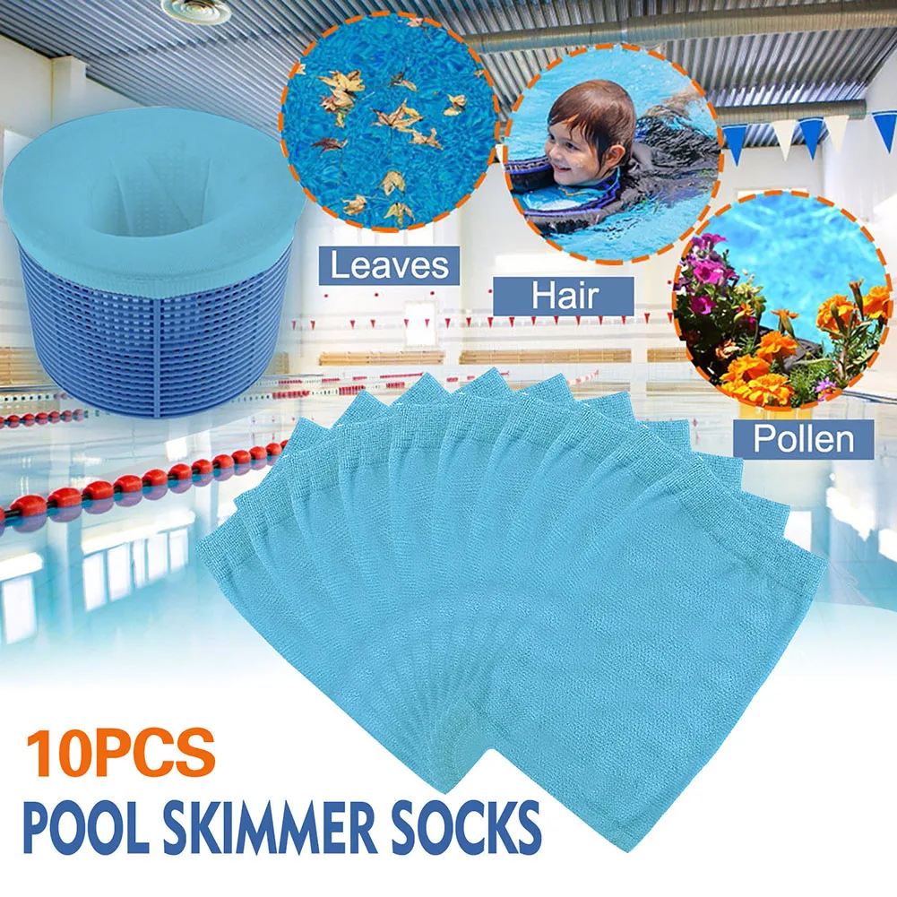 

5/10/15pcs Pool Skimmer Socks Household Perfect Savers Nylon Mesh Design for Filters Baskets Skimmers Swimming Pool Accessories