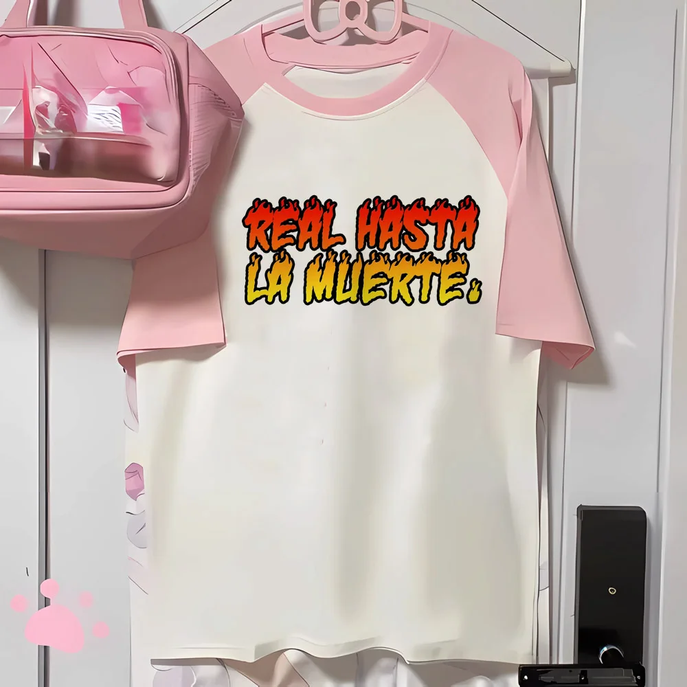 Футболки Anuel женский летний топ одежда в стиле аниме для девочек