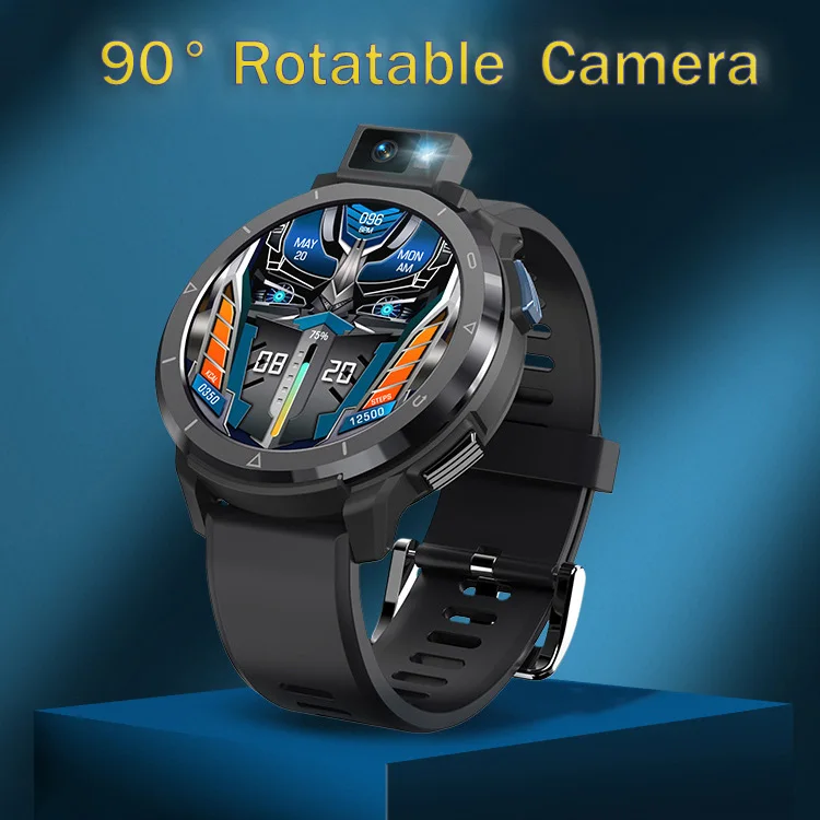 

Смарт-часы мужские на Android, 4G, Wi-Fi, 4G + 128G, поворот на 90 °, камера 13 МП, фонарик, спортивный фитнес-трекер, часы, наручные часы для Android