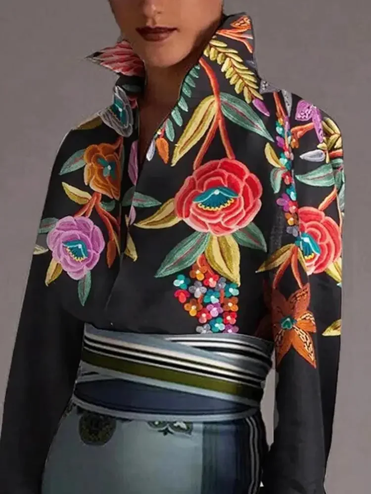 Gymystars новинка 2024 женская винтажная блузка с расклешенными рукавами весна-лето