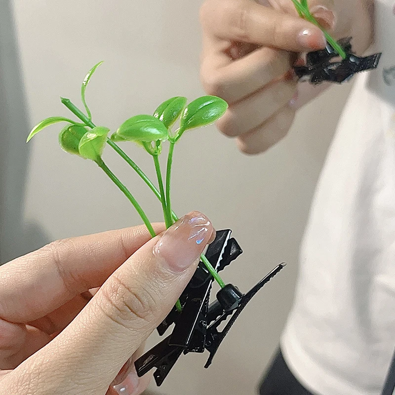 Забавные заколки для волос в виде травы 10 шт. форме ростков с антенной женщин и