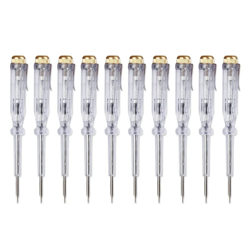 

10 Pcs Voltage Tester Pen AC/DC100-500V Induction Power Detector Pen Induced Electrical Screwdriver Circuit Current Tester