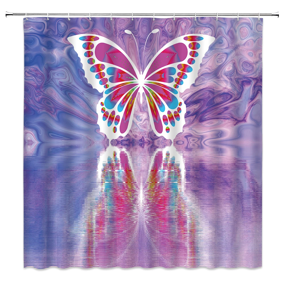 

Natural Scenery Outside Window Waterfall Forest Stone Shower Curtain Polyester Fabric High Quality Bath Screen With Hooks Decor