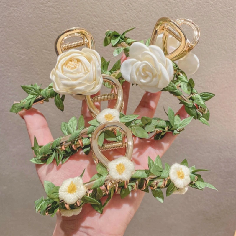 

Женская заколка для волос в стиле ретро с листьями