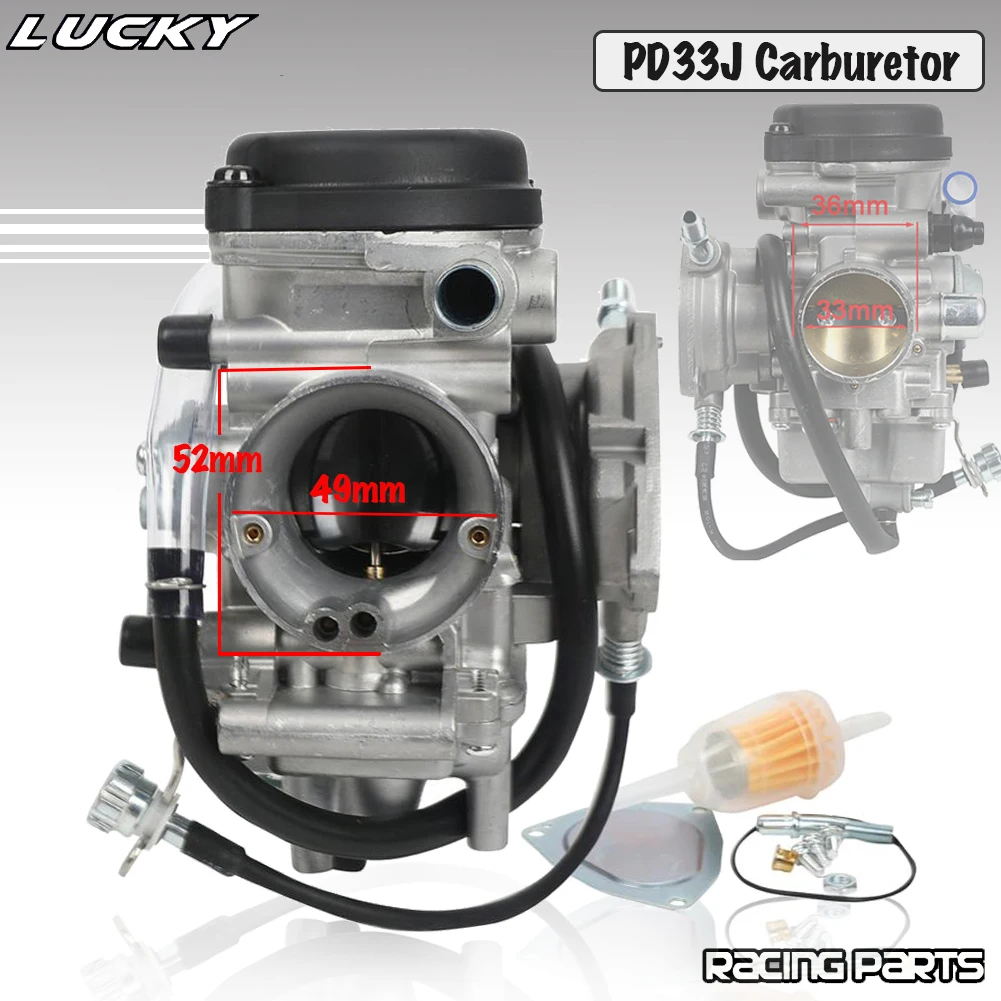 

PD33J 33mm Carburetor For Yamaha Big Bear YFM 400 YFM400 ATV Quad 2001 2002 2003 2004 2005 2006 2007 Parts Carbs