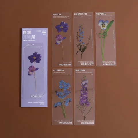 5pcs Çiçek Serisi Kitaplar İçin Yer İmleri PVC Kitap Mark Page Marker Sevimli Kırtasiye Öğrenci Okul Malzemeleri