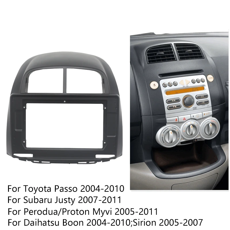 

Рамка автомобильного радио для Proton Myvi Toyota Passo Daihatsu Sirion 2006-2011 Android MP5 корпус проигрывателя 2Din Fascia Stereo