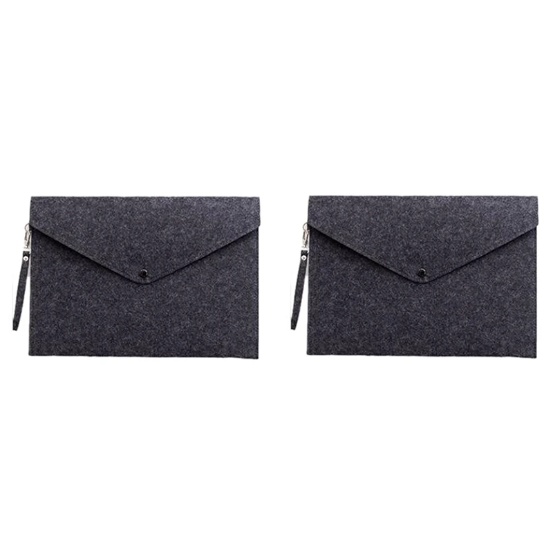 

Темно-серый, 2 шт., простая вместительная сумка для документов формата А4, подкладка, деловой портфель, папки для файлов, химические фетровые папки