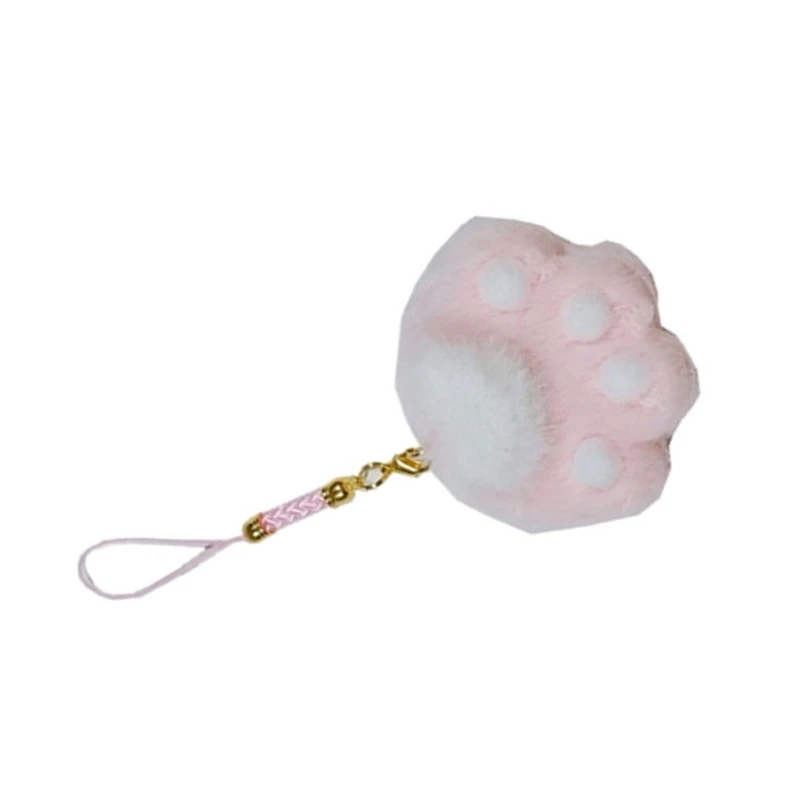 Подвеска в виде кошачьей лапы из фетра ремешок для телефона милое украшение