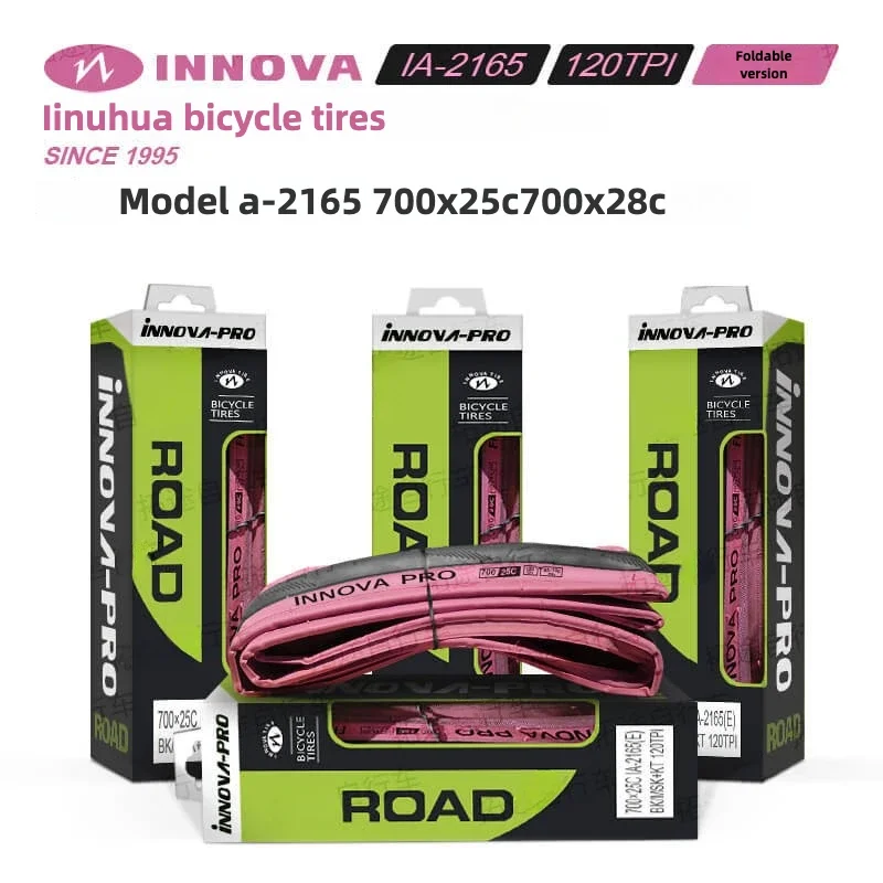 Фото Шина для дорожного автомобиля INOVA/серия IA-2165-700C/розовая шина с краями/складная версия/120TPI №2