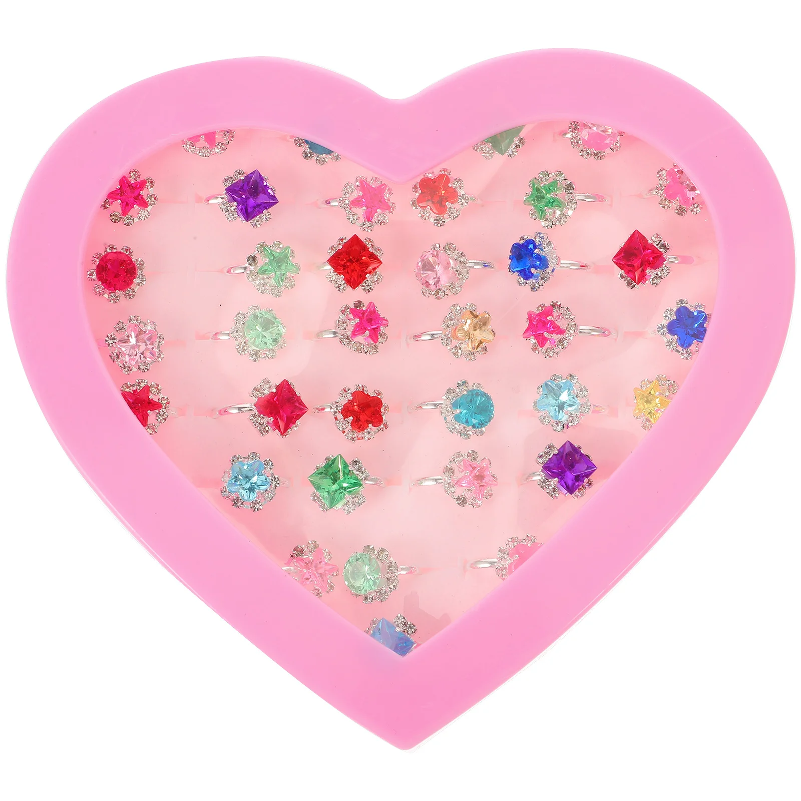 

36 шт., Детские кольца в коробке, очаровательные кольца в смешанном стиле