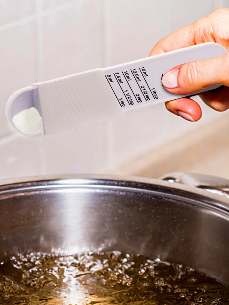 

Регулируемая мерная ложка, кухонный гаджет, кухонные принадлежности для выпечки, весы, количественная ложка для выпечки, 2 шт.