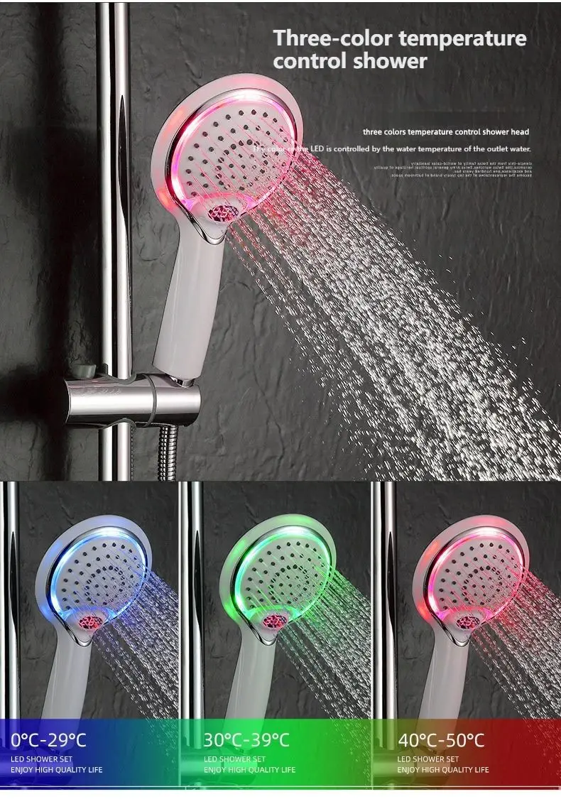 

LED Shower Head Digital Temperature Control 3 Spraying Mode Shower Sprayer Water Saving Shower Filter for bathroom