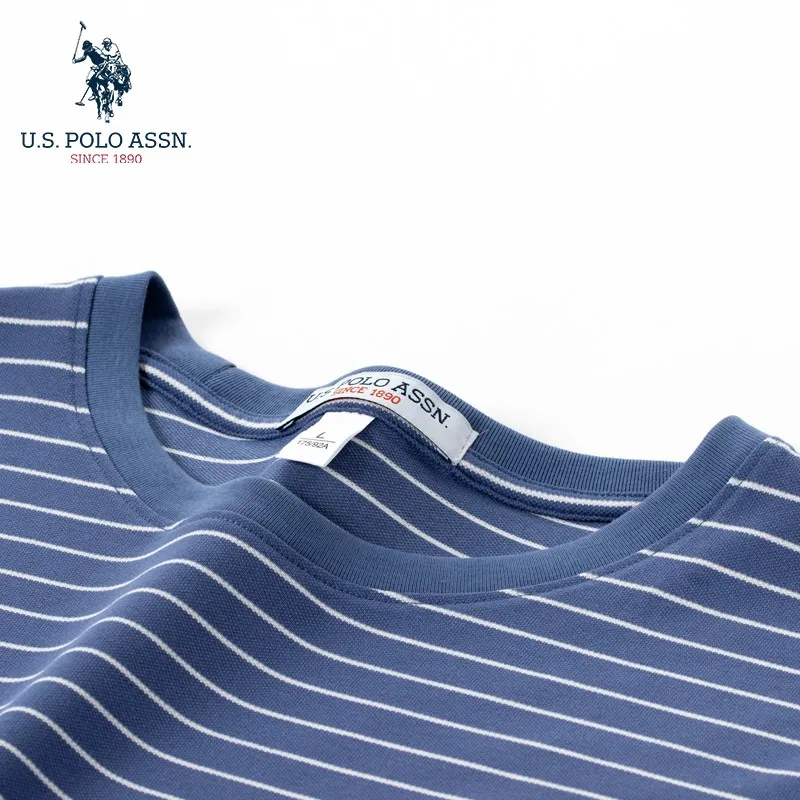 Мужская хлопковая футболка в полоску с коротким рукавом |