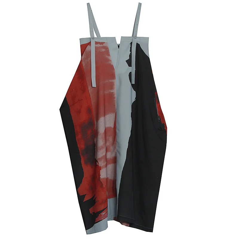

XUXI Women Personality Sling Dress Summer 2022 Fashion Tie Dye Splicing Pullover Thin Skirt E4802