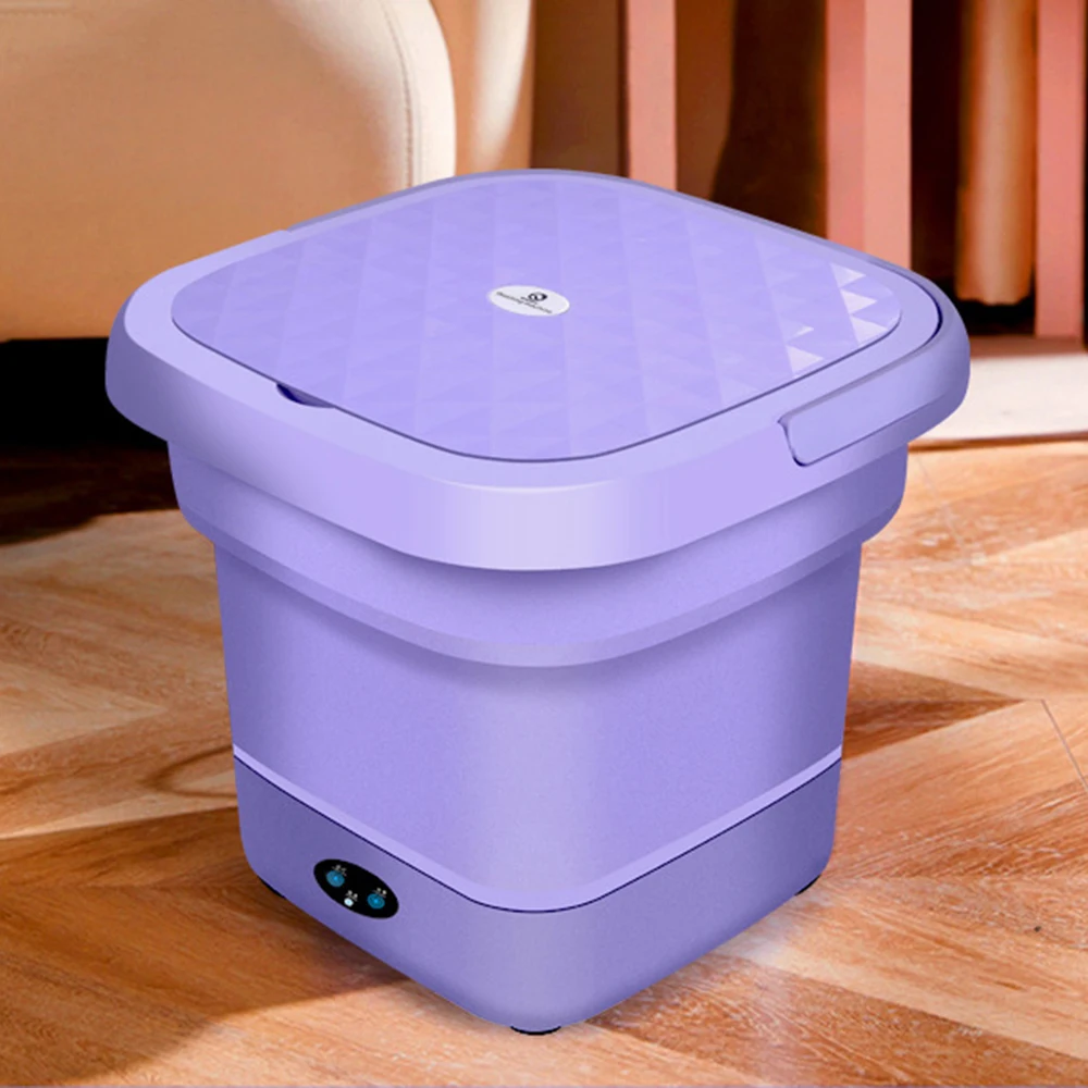 Portable Mini Folding Washing Machine Household Touch Button Turbo Personal Rotating Automatic Cycle Cleaning Washer For Travel