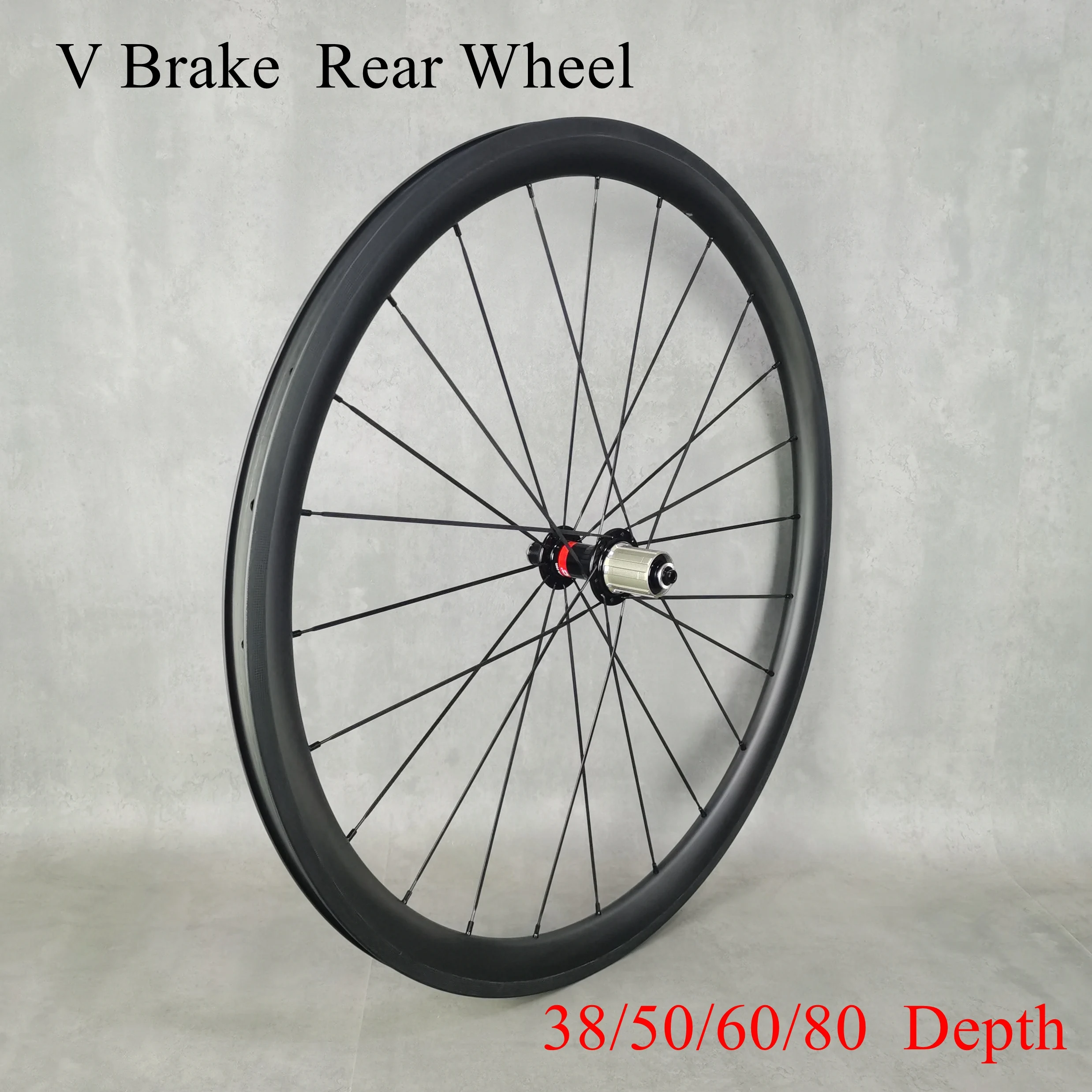 Углеродные задние колеса V Brake 700C 38 мм 50 60 88 Глубина Ширина 25 UD матовая глянцевая