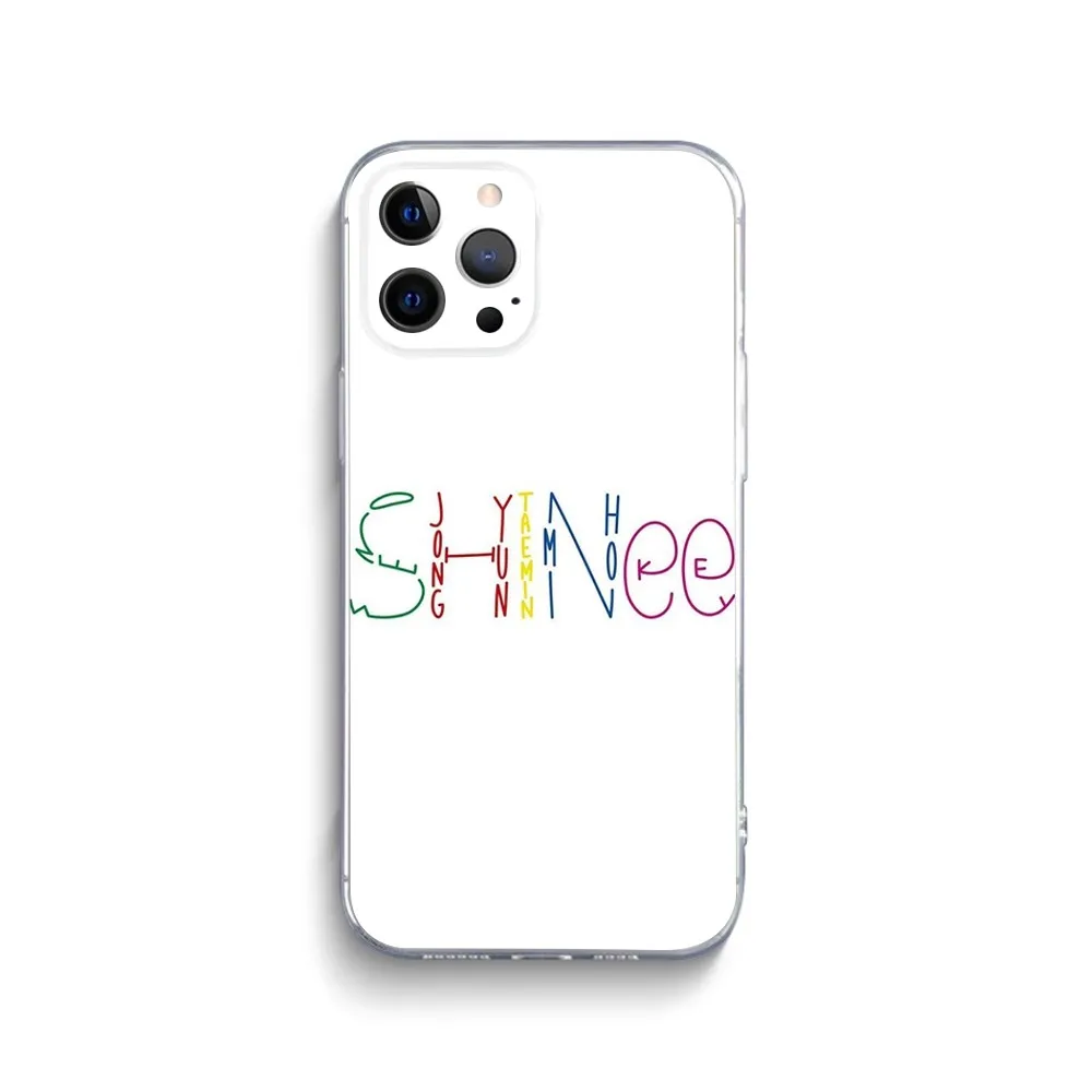 Корейский чехол для телефона Kpop S-Shinee iPhone 15 14 13 12 11 Plus Pro Max XR XS X 7 8 SE мини-прозрачный