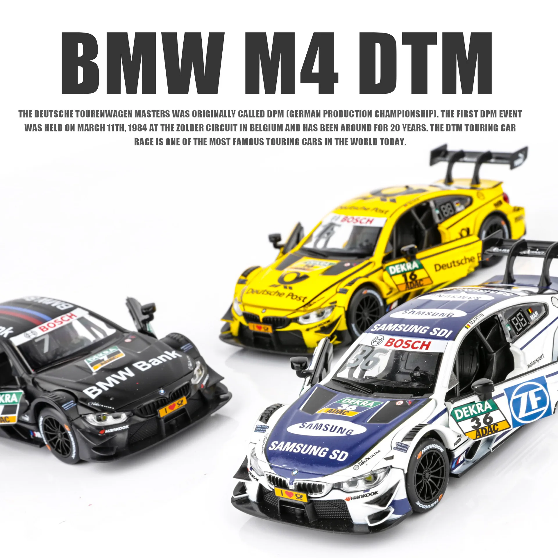 

Лидер продаж 1:32 литая Миниатюрная модель автомобиля BMW M4 DTM из сплава коллекция металлических автомобилей подарок на день рождения для дете...