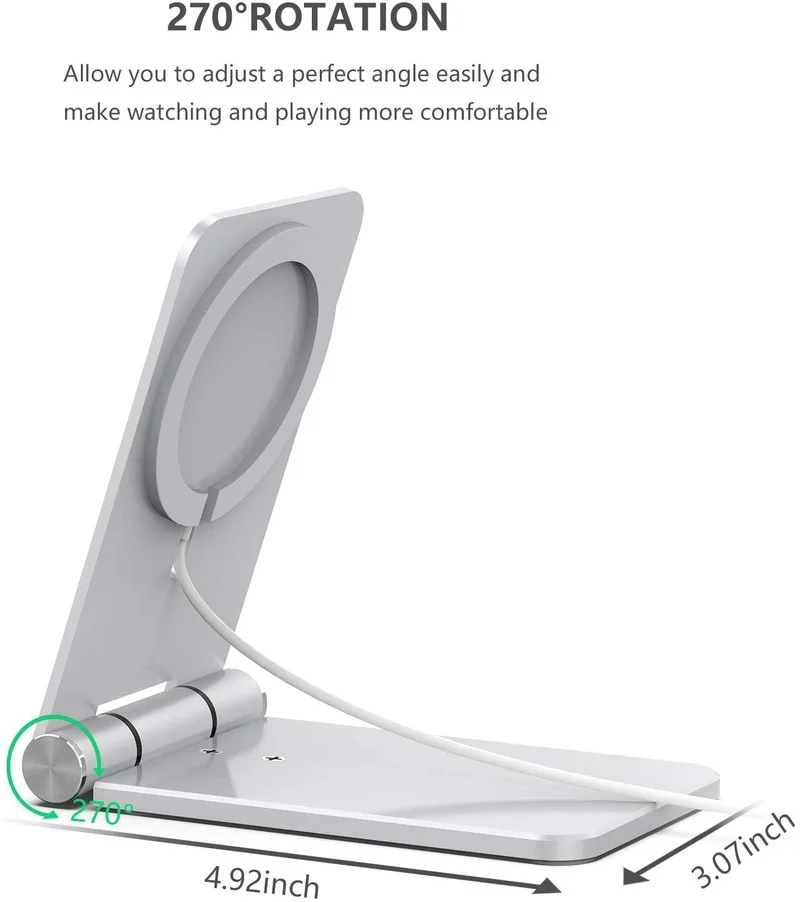 Подставка для телефона MagSafe складное алюминиевое Беспроводное зарядное