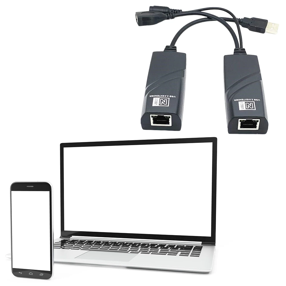 USB 2,0 удлинитель для подключения RJ45 до 100 м USB Ethernet ...