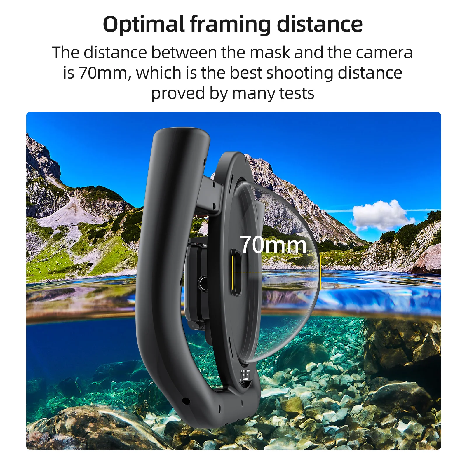 TELESIN водонепроницаемый купольный порт для GoPro Hero 10/9/8/7/6/5 с 30 м водонепроницаемой