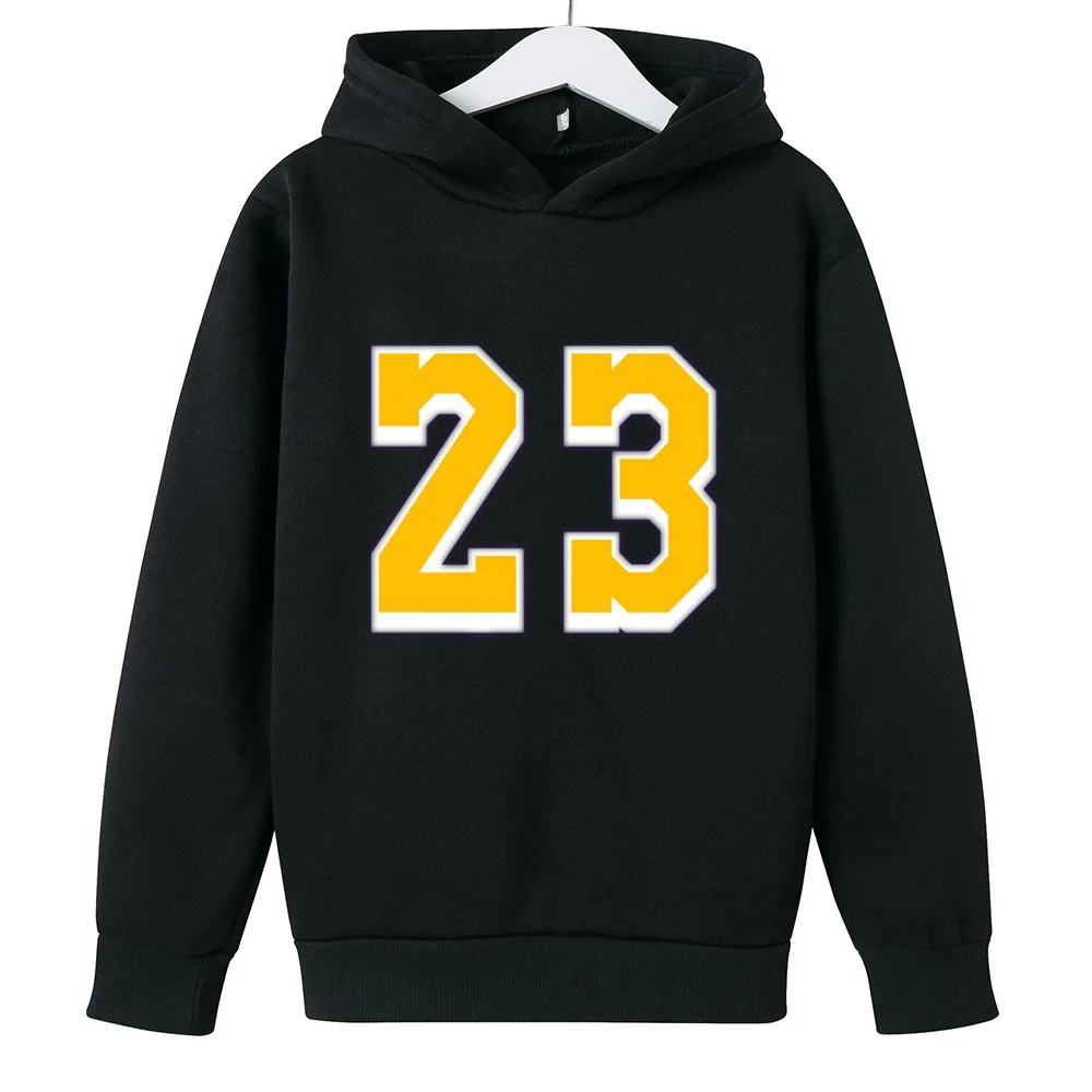 

NO:23 Basketball Children Sports Clothing 4-14Y Kids Girls Boys Tops Child Hood Sweater Baby Print Hoodie Sports Jacket T-shirt