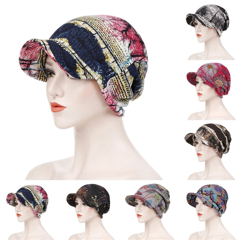 

Новая модная широкополая искусственная шапка хиджаб тюрбан головная повязка Кепка для выпадения волос Chemo головной платок повязка на голов...