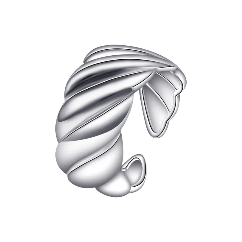 

Hot selling in Europe and America S925 sterling silver cool style simple and versatile micro-set geometric open ring female