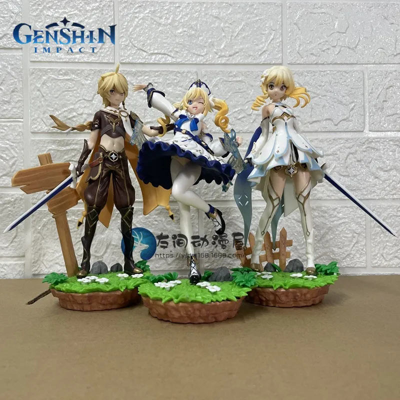 

Genshin Impact Aether Lumine Barbara Anime Figure Beauty Girl Manga Statue PVC Action Figurine Collectible Model Toys Doll