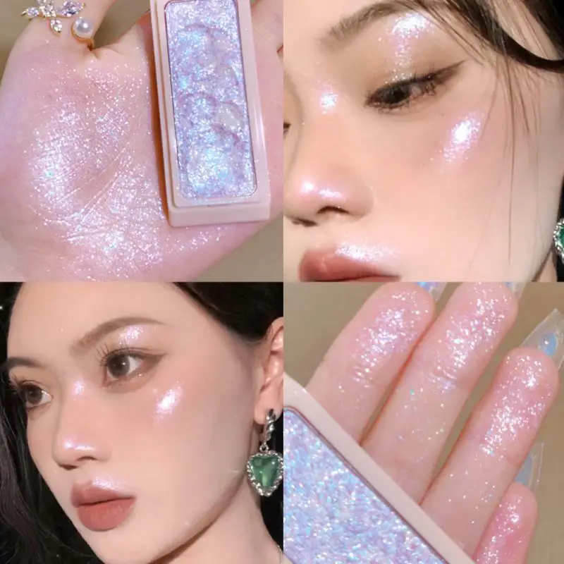 

4Colors New Mashed Potatoes Texture Highlighter Naturally Glitter Pearlescent Diamond Long Lasting Body Highlighter Makeup