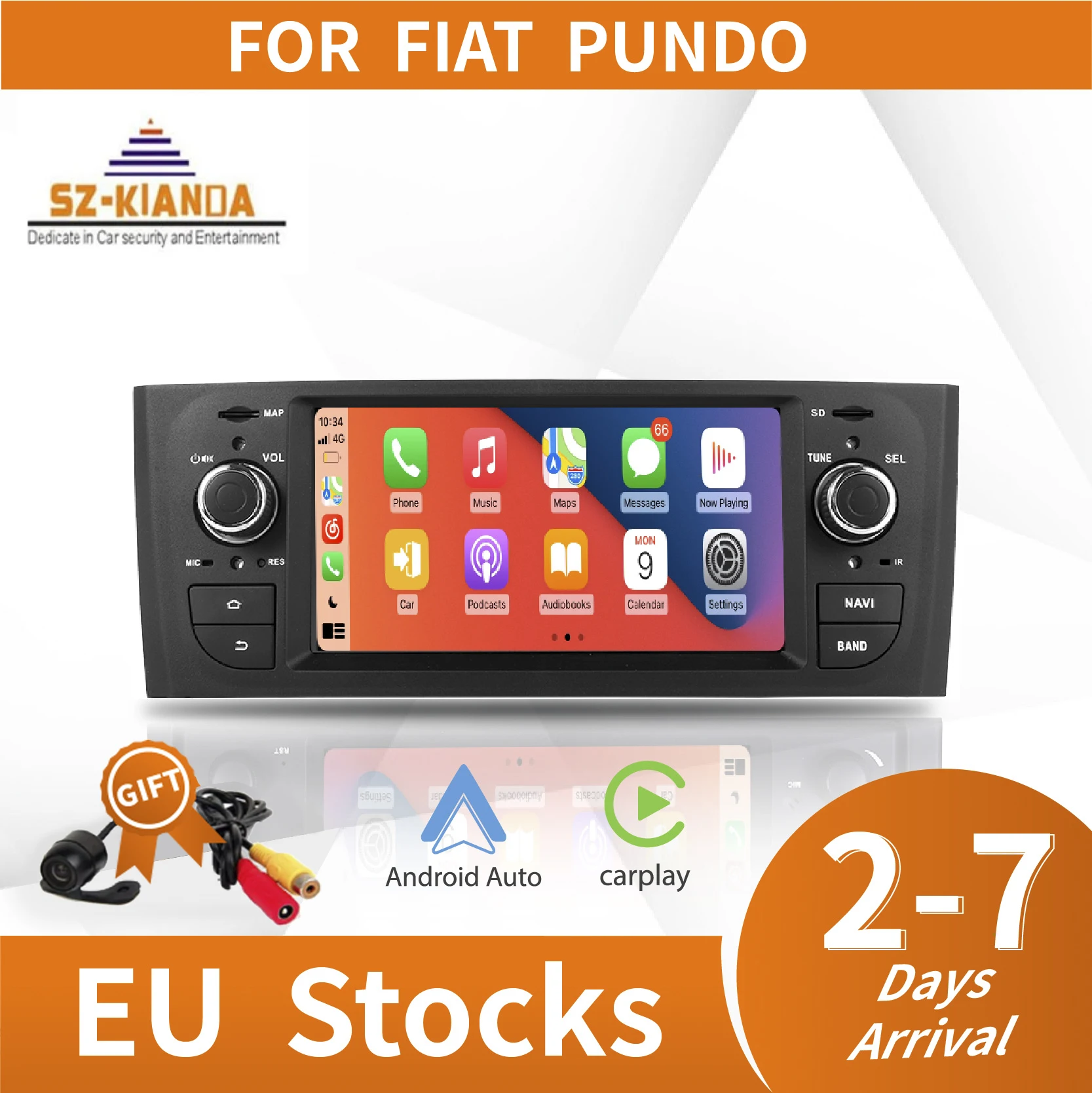 $207.90 7 inch HD Digital Car Stereo GPS Android 11 for FIAT Grande Punto 199/310 2005-2009 Linea 323 2007-2011 YHTPD3LX Wifi 3G Radio