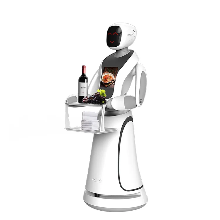

smart Intelligent Automatic Navigation Food Delivery Arrival Smart humanoid Waiter For Restaurant