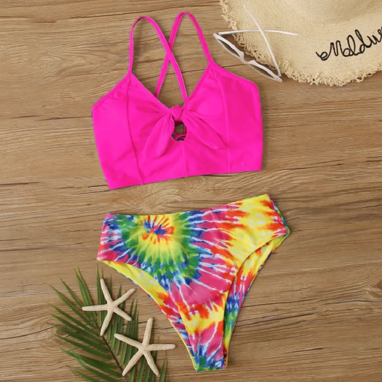 

2021 new sexy European and American bikini split swimsuit swimsuit