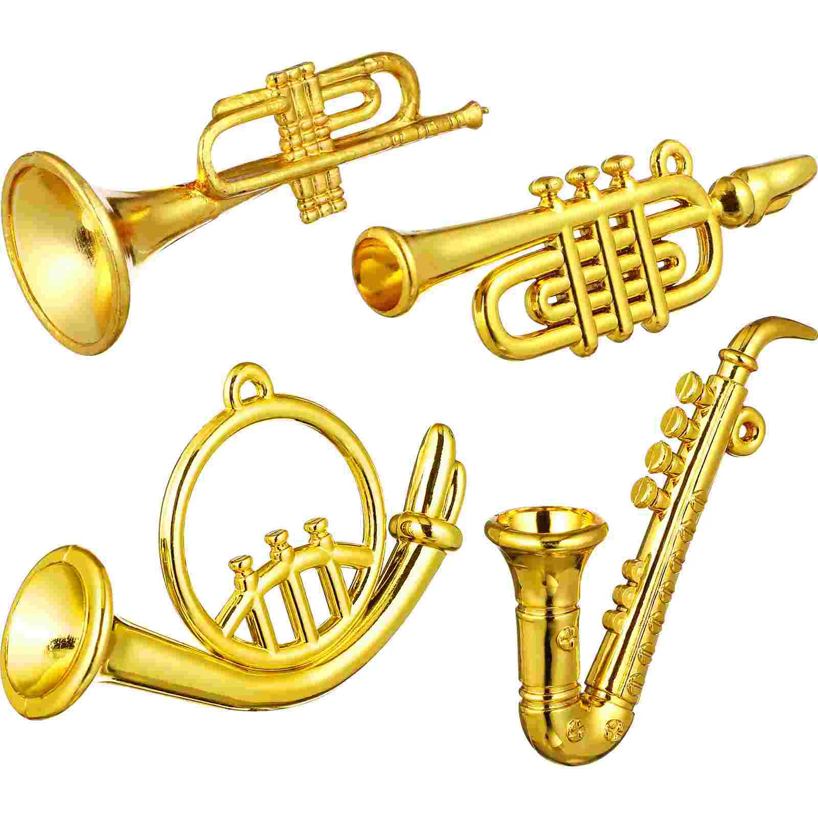 

Mini Musical Instrument Plastic Saxophone Instruments House Toy Trumpet Kids Miniature Accessories Model