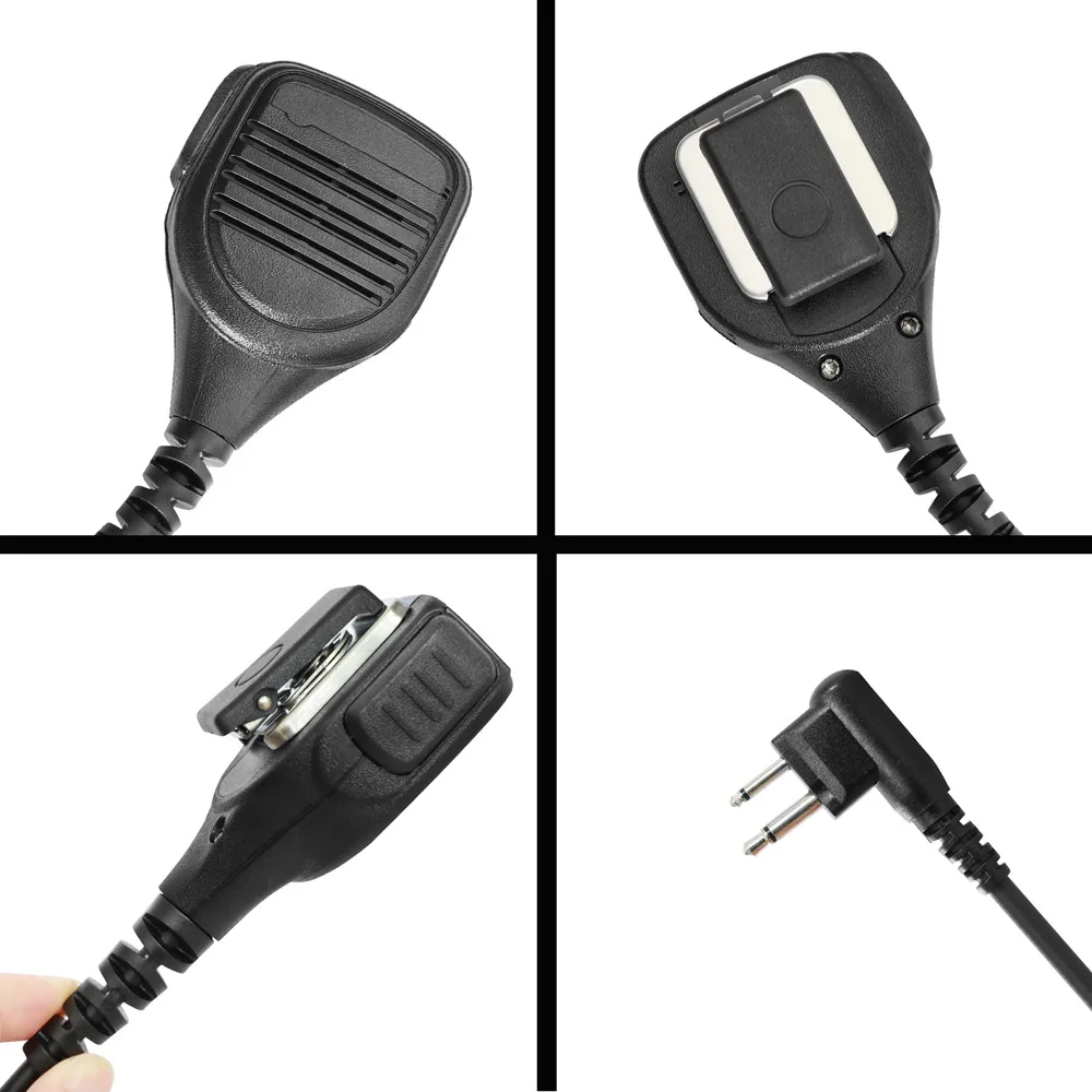 Walkie Talkie 2 Pin Shoulder Speaker Mic Remote Microphone for Radio CP200 CP200XLS PR400 GP88 GP3188 PMMN4029A