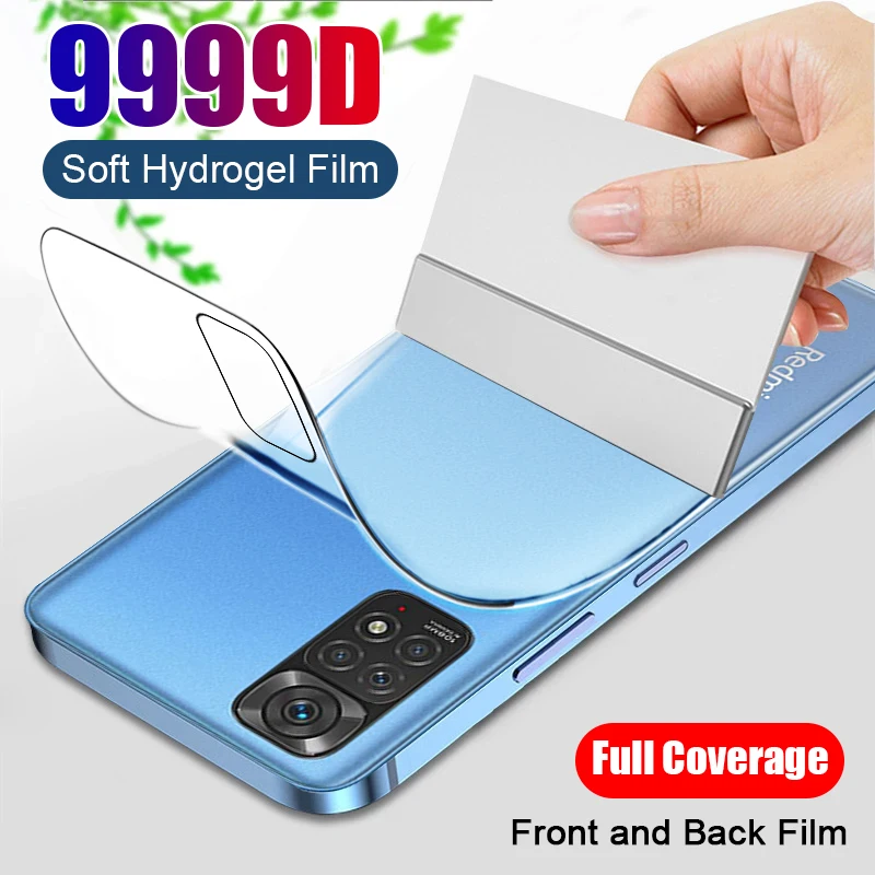 

9999D Hydrogel Film For Xiaomi Redmi Note 11 10 9 8 7 6 5 Pro 11S 10S 9S Screen Protector For Mi Note 10 Lite 11T Pro Not Glass