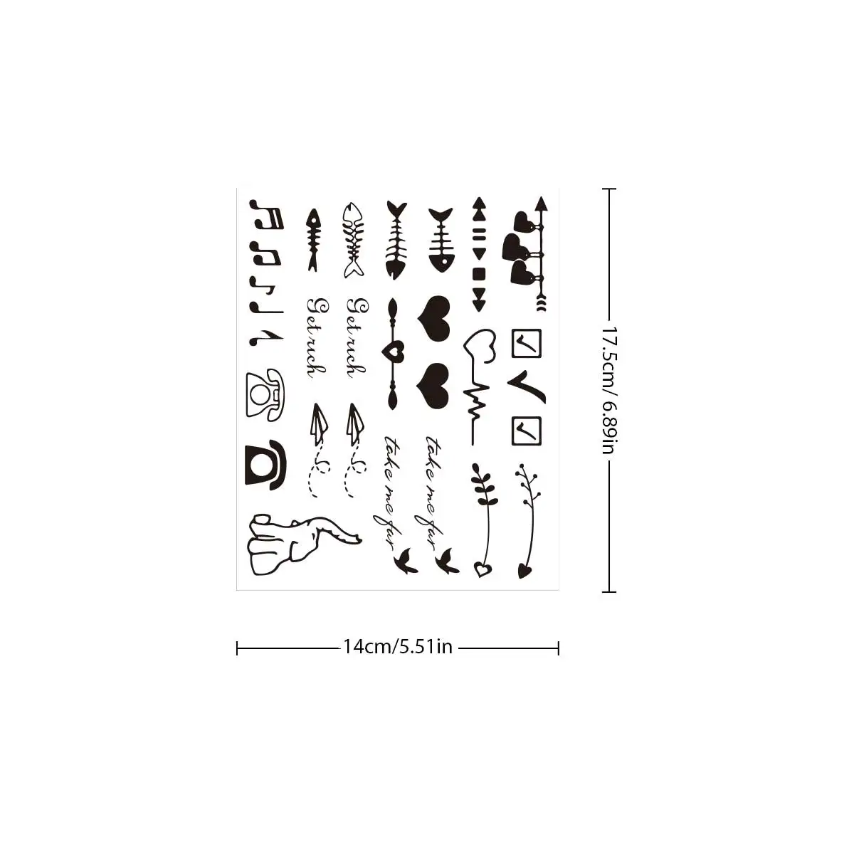 Татуировка 4 шт. наклейки на палец заднего вида водостойкие прочные