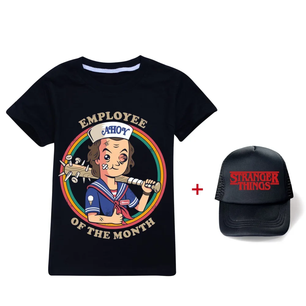 

Ahoy Stranger Things 3D Prints Children Tshirt Employee of The Month Fashion Summer Short Sleeve Tshirt Hot Sale Streetwear Kids