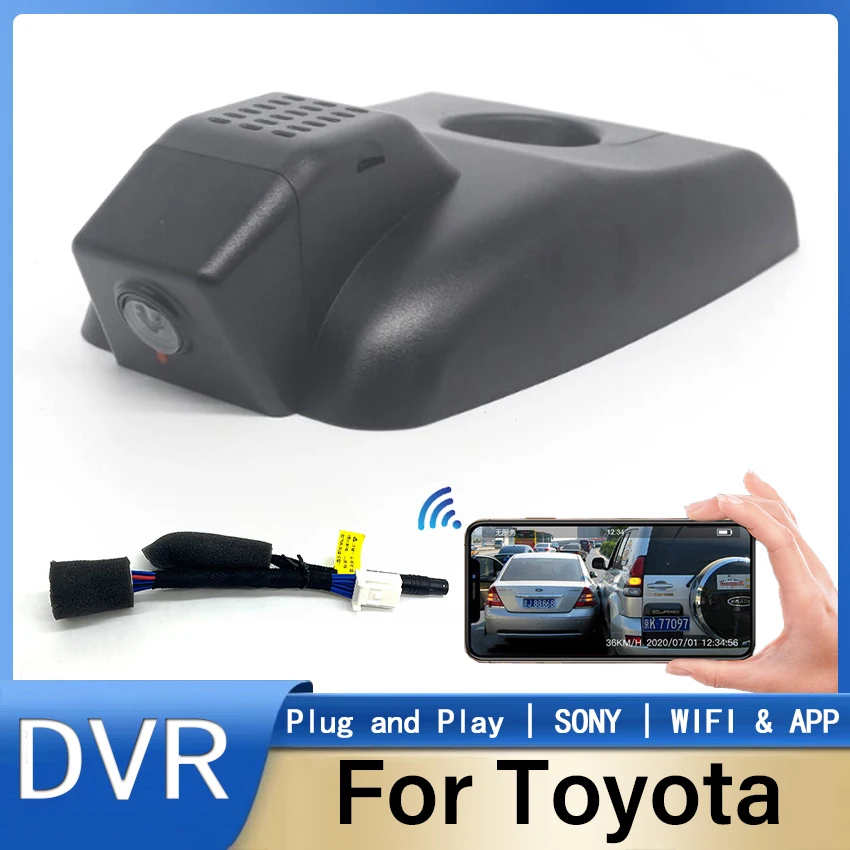 Plug and play Hidden Dash Cam Camera Wifi Car DVR Video Recorder Original For Toyota Highlander 2017 2018 2019 2020 2021 DashCam