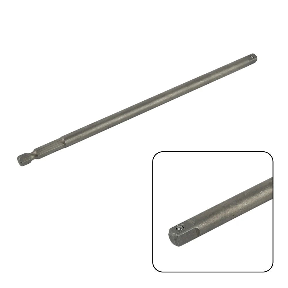 

1 Pc Impact Socket Adapter 200mm Hex Shank To 1/4 3/8 1/2inch Head Extension Drill Bit Bar For Power Drill Tool Accessories