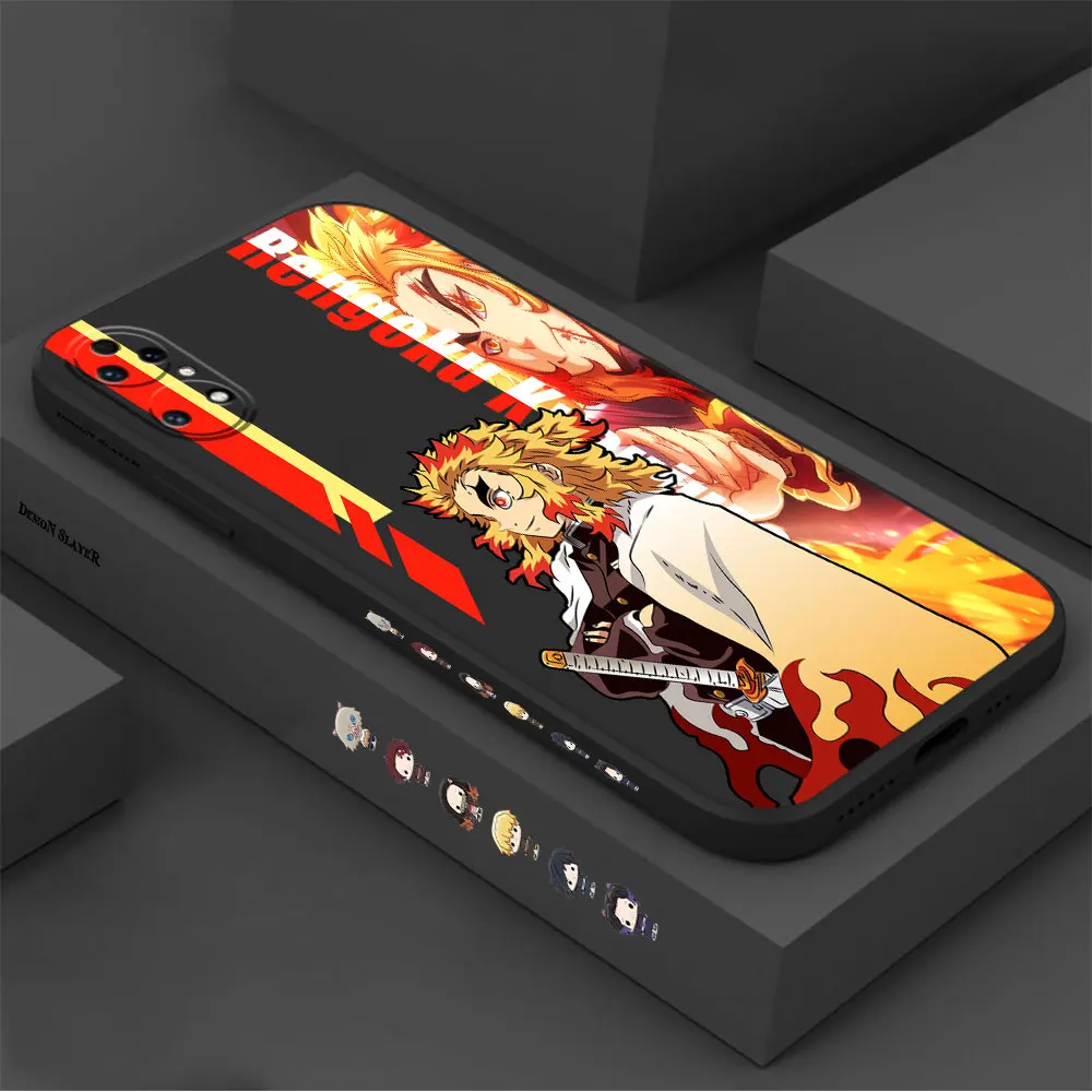 Demon Slayer Rengoku Kyoujurou Phone Case For Huawei P60 P50 P40 P30 P20 Mate 50 40 30 20 20X 10 Colour Liquid Silicone Cover