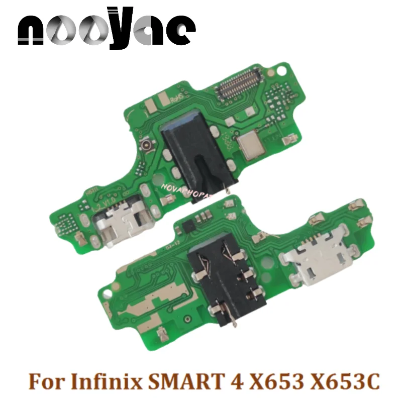 Для Infinix SMART 4 X653 X653C USB док-станция зарядное устройство разъем для наушников аудио разъем микрофон гибкий кабель зарядная плата