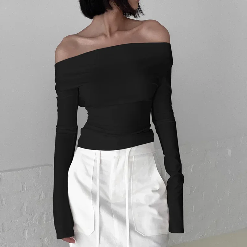 Женский однотонный топ с открытой спиной элегантная пикантная футболка длинным