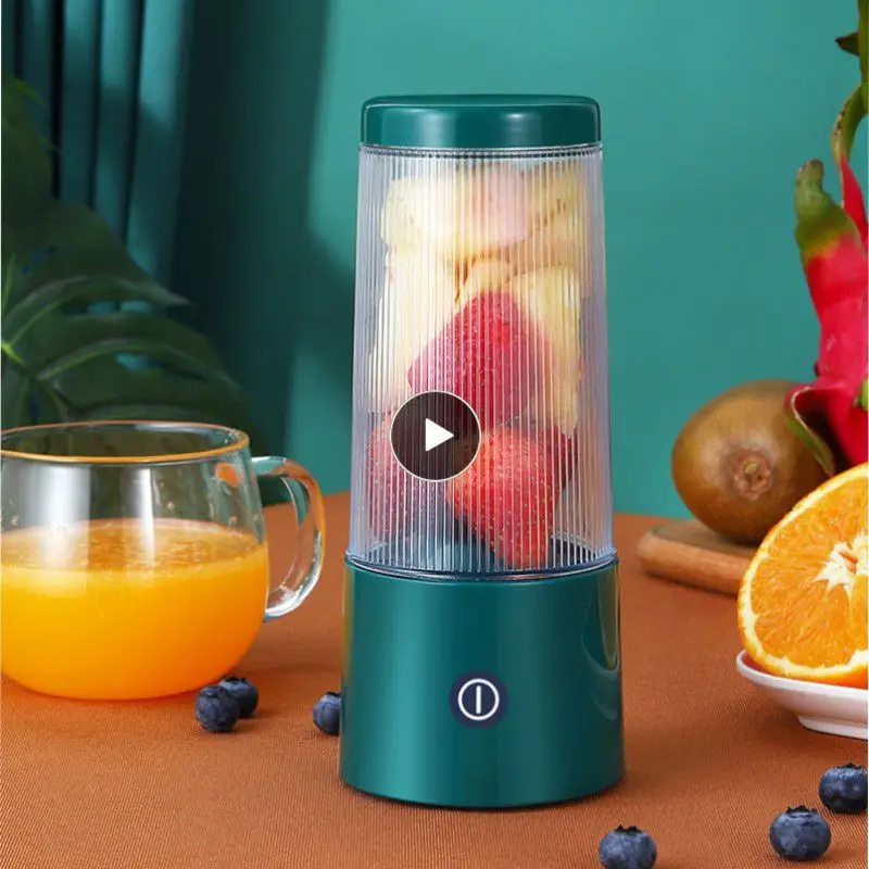 Portable Electric Juice Cup 350ml 4 Blades Mini Juicer For Office Home Kitchen Usb Charging