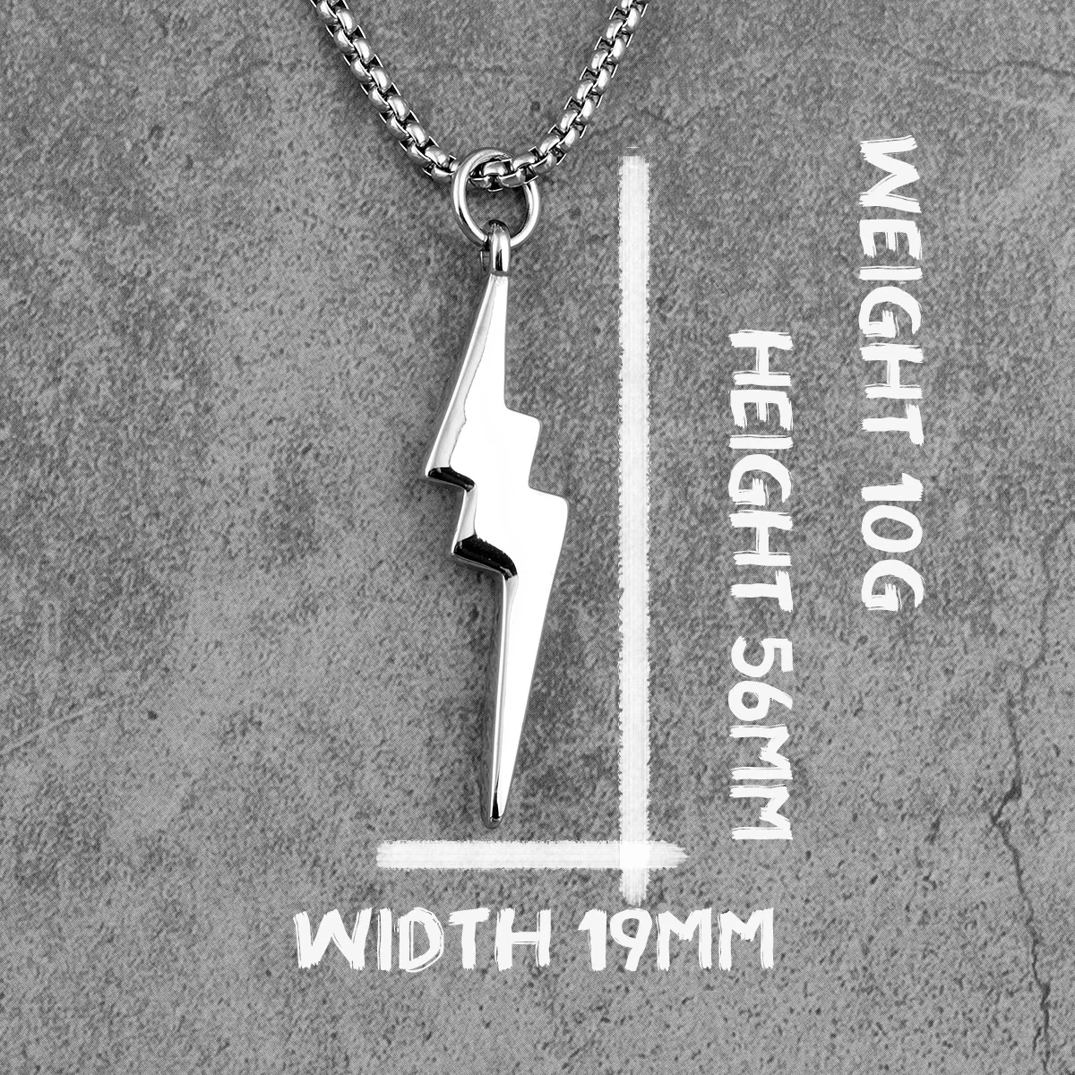 Молния Гром Длинные мужские ожерелья подвески цепочки панк для бойфренда