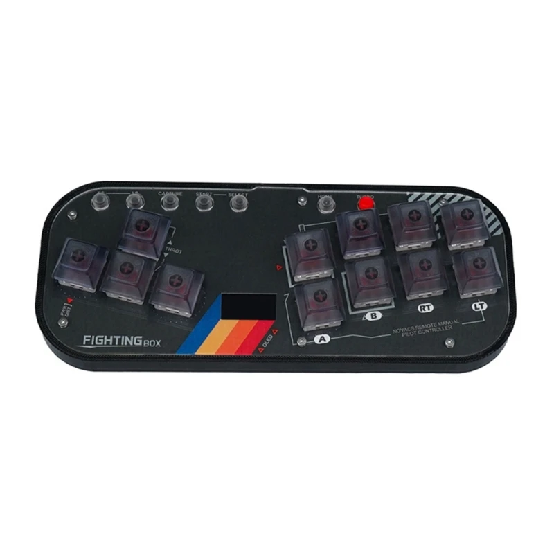 

16FB SOCD Fightstick Мини-контроллер Hitbox Игровой контроллер Боевой джойстик для ПК с портом Type-C