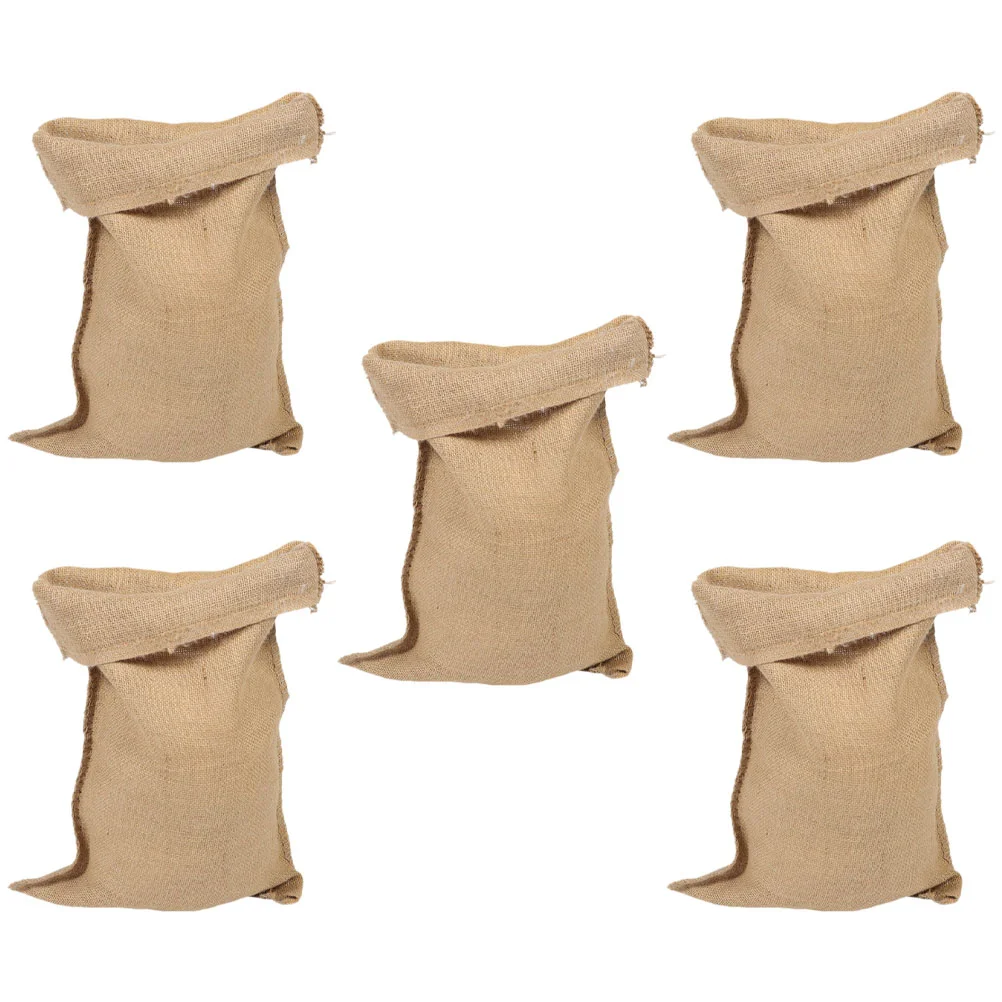 

5pcs Sand Bags Burlap Sandbags for Flooding Vegetable Bags Burlap Bags Gardening Sacks