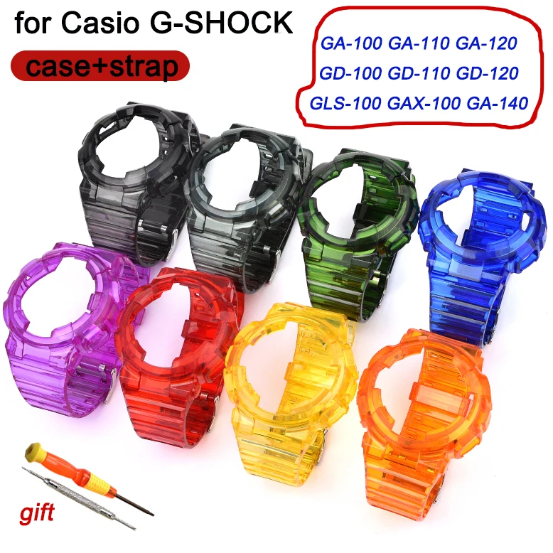 

Suitable For GA-110GB Watch Band Bracelet Case GA100 GA100/120 GLS100 GD100 Watch Accessories Bezel Strap With Tool
